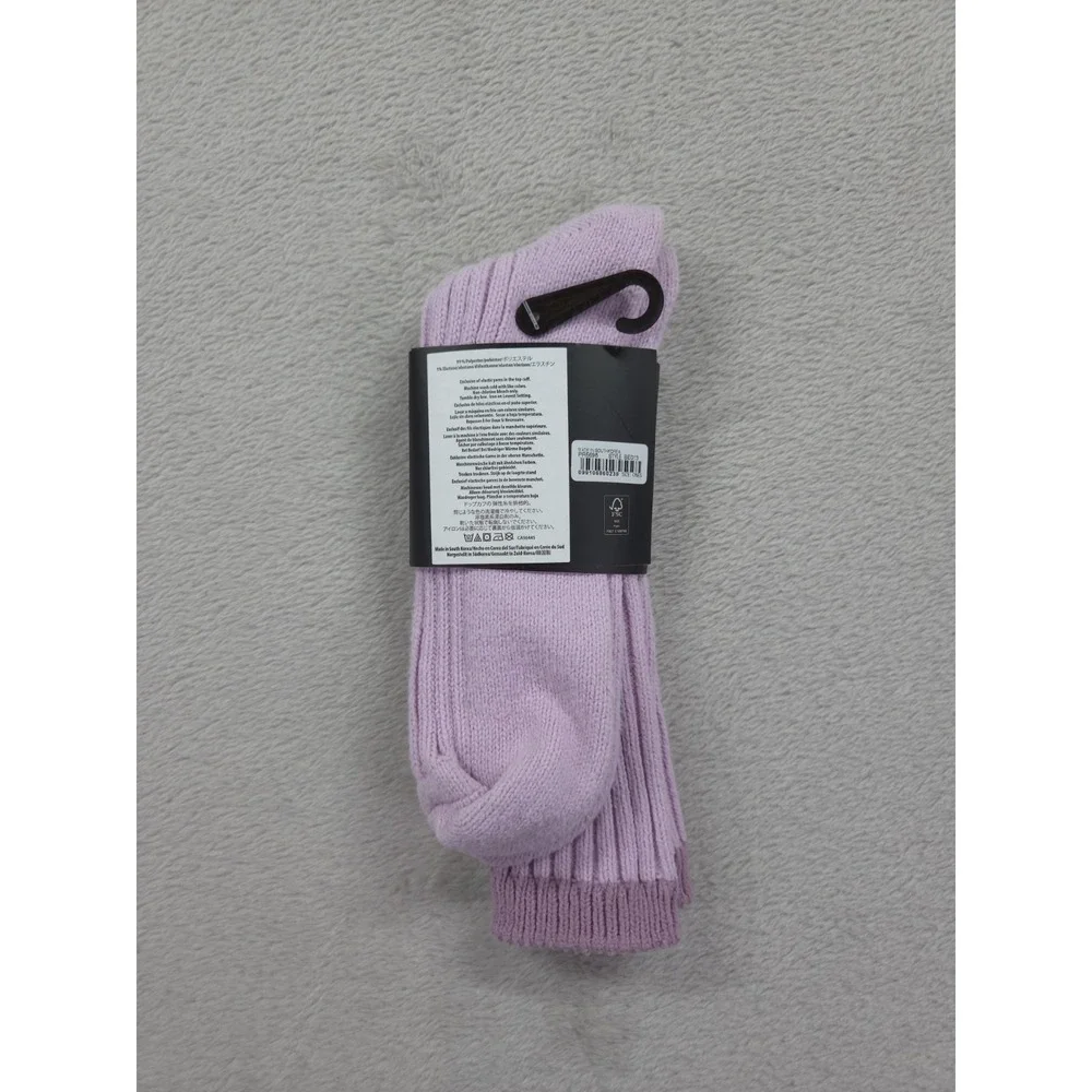 New J Crew Socks Womens Cozy One Pair One Size Lavender‎ Ribbed OS
